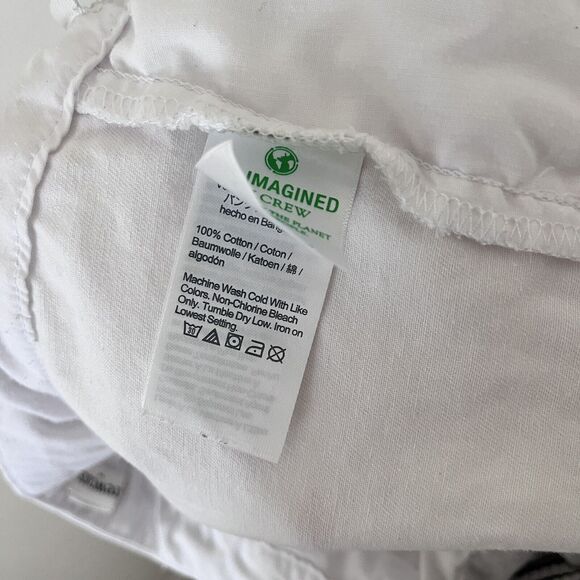 Girls Crewcuts J.CREW White Chino Casual Shorts Scalloped Hem - Size 12 - Picture 6 of 7